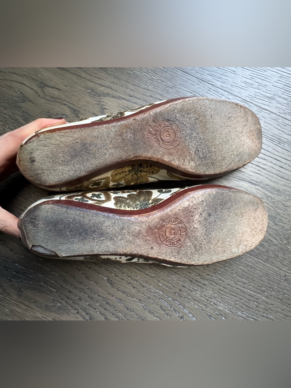 Vintage Archival Dries Van Noten Brocade Floral Flats- size 9 🖤🌲 - Picture 8 of 11